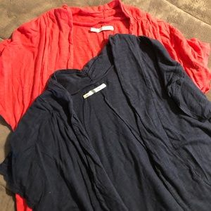 Two for one! Short sleeve T-shirt cardigans